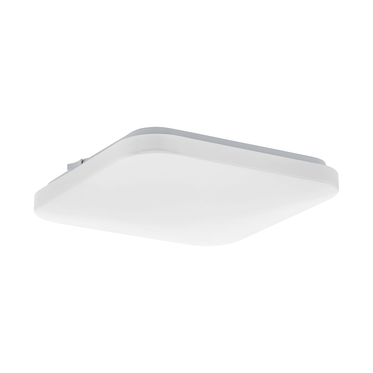 Eglo EU Frania Square White Plastic & Steel LED Ceiling Light, 28cm