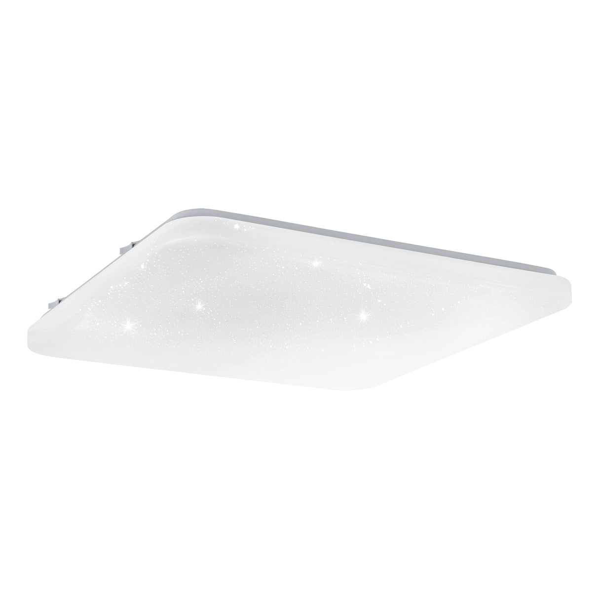 Eglo EU Frania-S Square White Crystal Effect Wall/Ceiling Light, 43cm