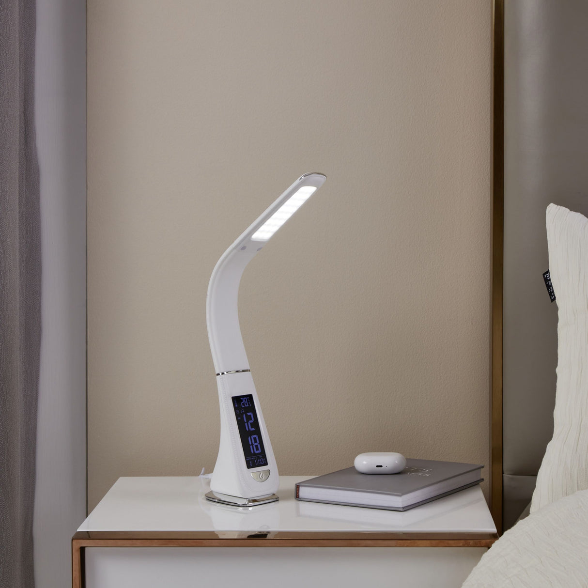 Eglo EU Cognoli White Plastic 3 Step Dimming Touch Desk Lamp