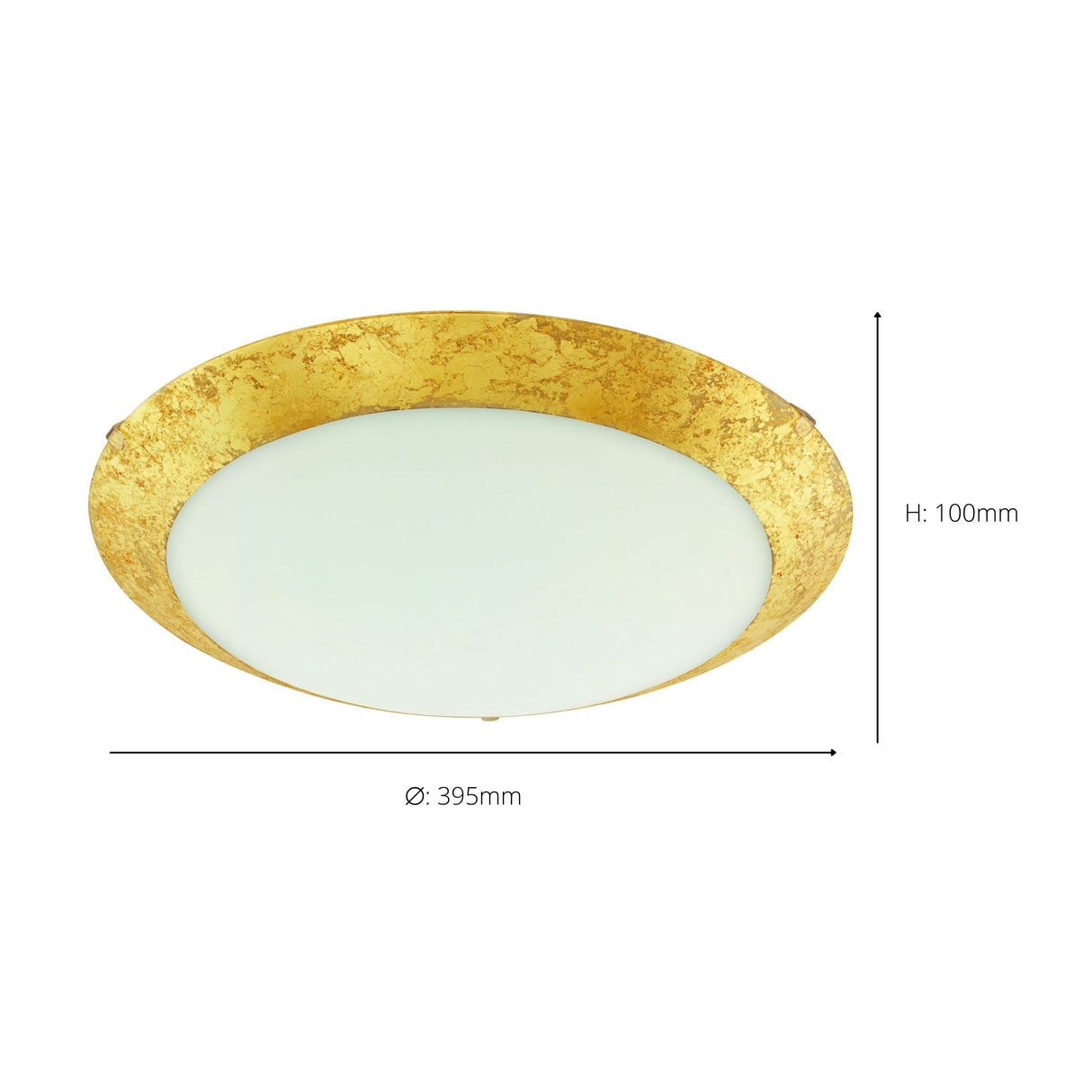 Eglo EU MONTENOVO LED Wall or Ceiling Light – White & Gold Glass, Warm White, 2220?lm, Indoor Lighting