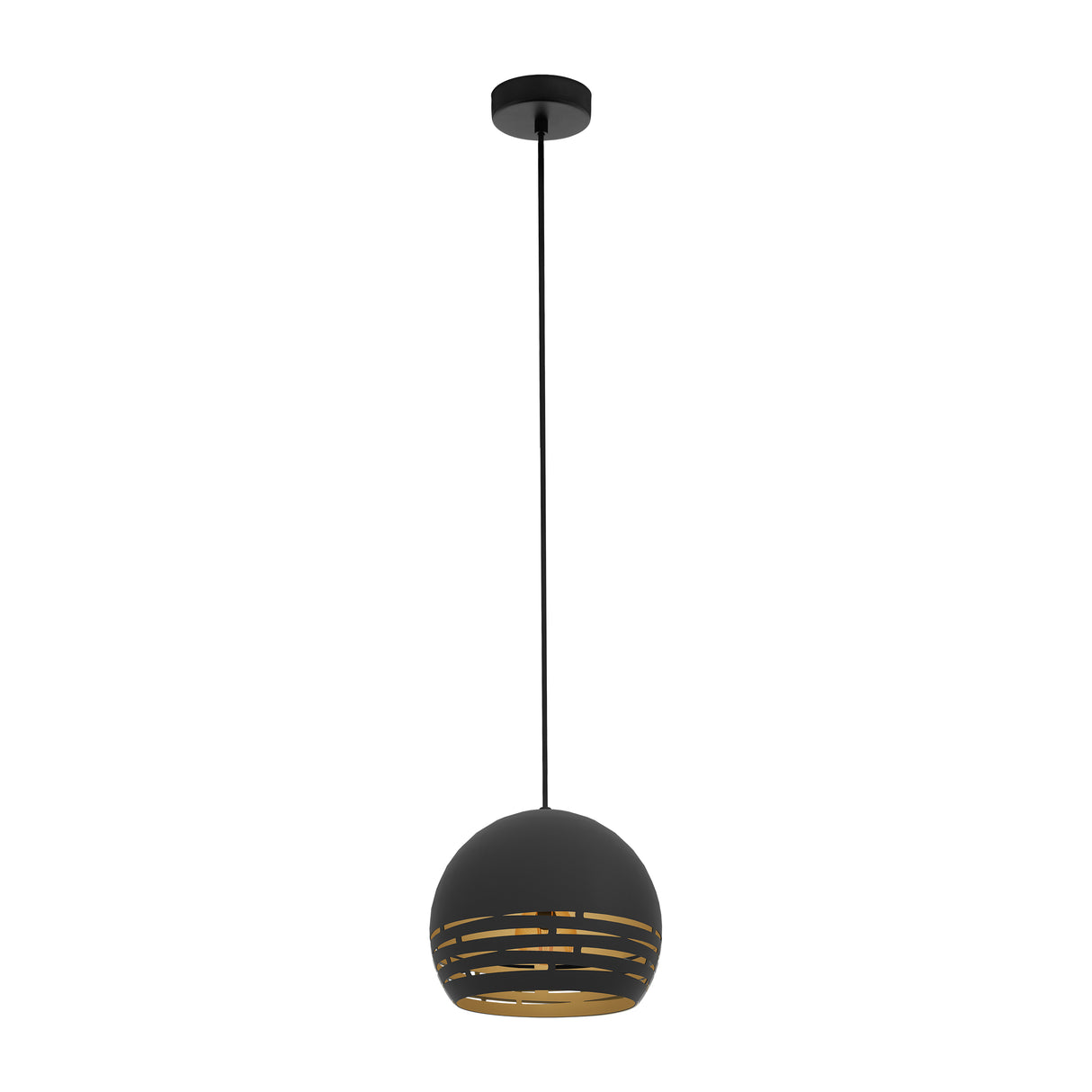 Eglo EU CAMASTRA Pendant Light – Black & Gold Steel, E27, Indoor Lighting