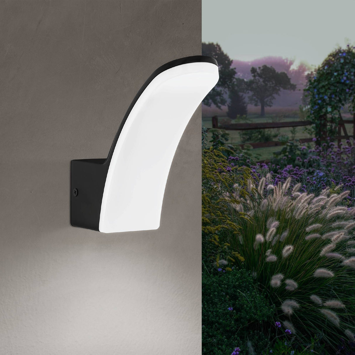 Eglo EU Fiumicino LED Black Aluminium/Plastic Outdoor Wall Light