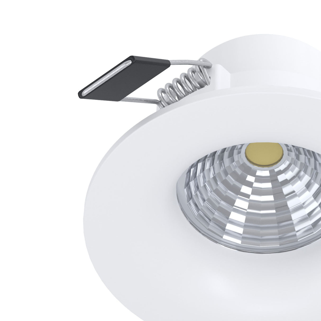 Eglo EU Saliceto White Aluminium LED Neutral White Single Recessed Light, 42 x 88mm