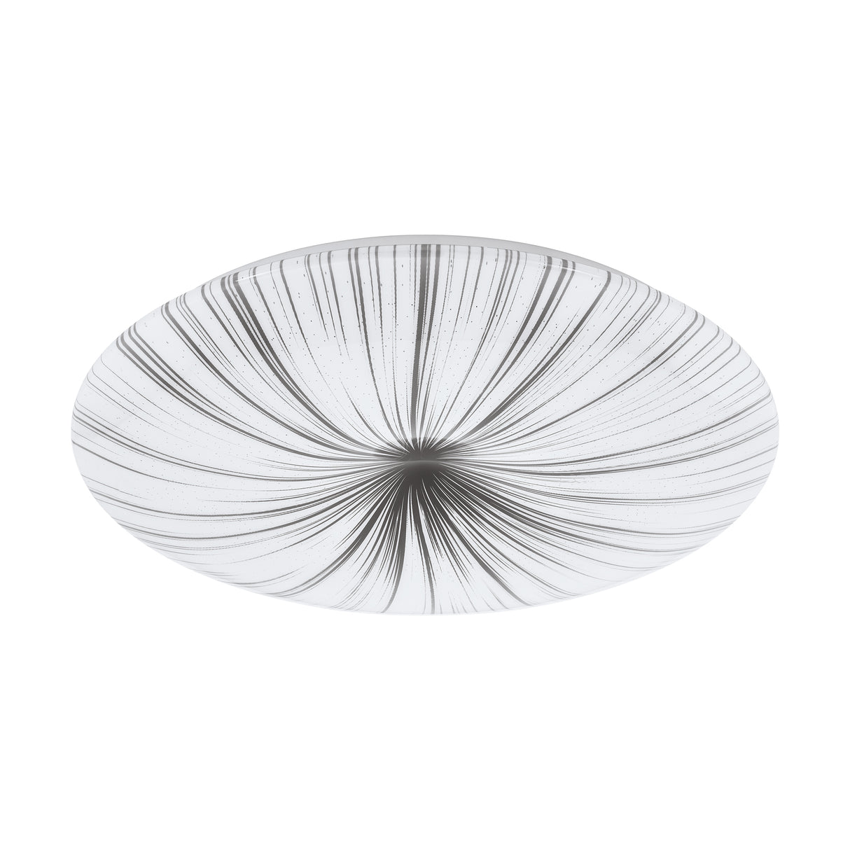 Eglo EU NIEVES LED Wall & Ceiling Light – White & Silver Finish, Integrated LED, Warm White 3000K, 510mm Indoor Light
