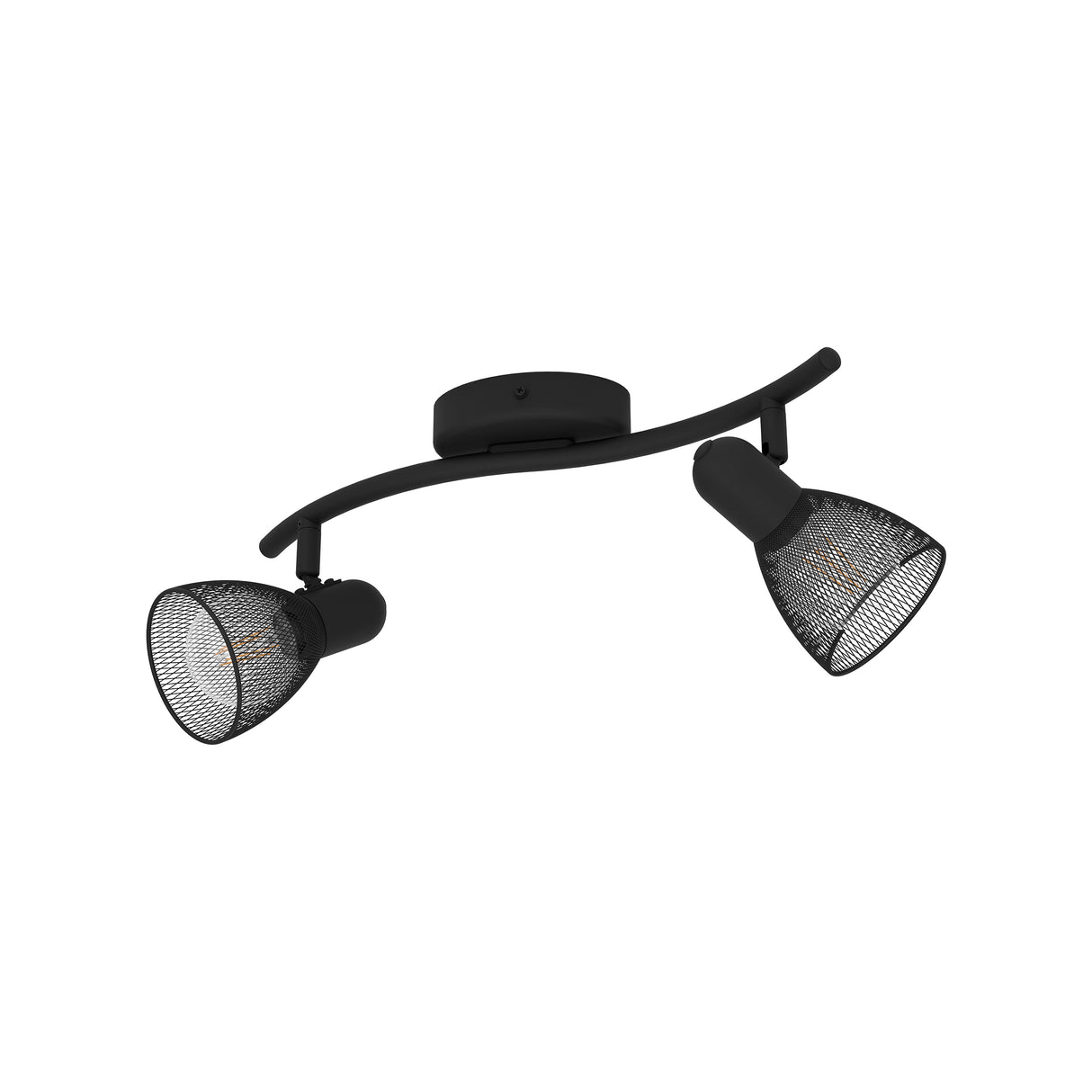 Eglo EU Carovigno Black Steel Mesh Contemporary 2-Light Spotlight
