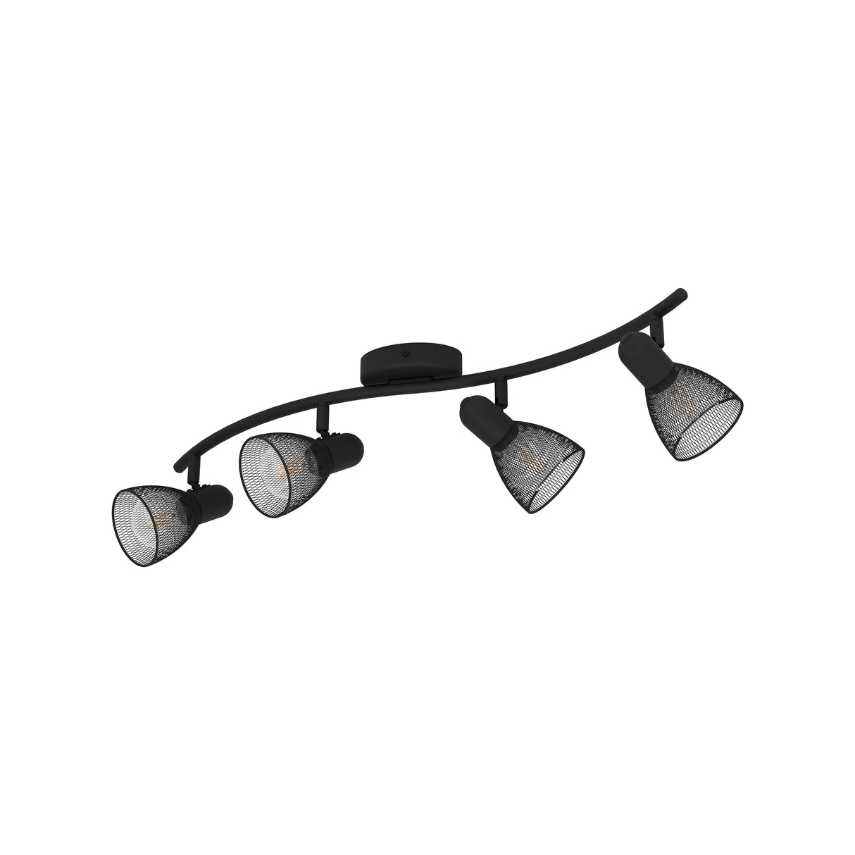 Eglo EU Carovigno Black Steel Mesh Contemporary 4-Light Spotlight