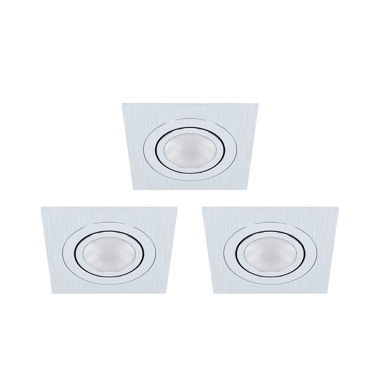 Eglo EU Areitio White Aluminum LED Set of 3 Recessed Light, 9.5cm, 3000K
