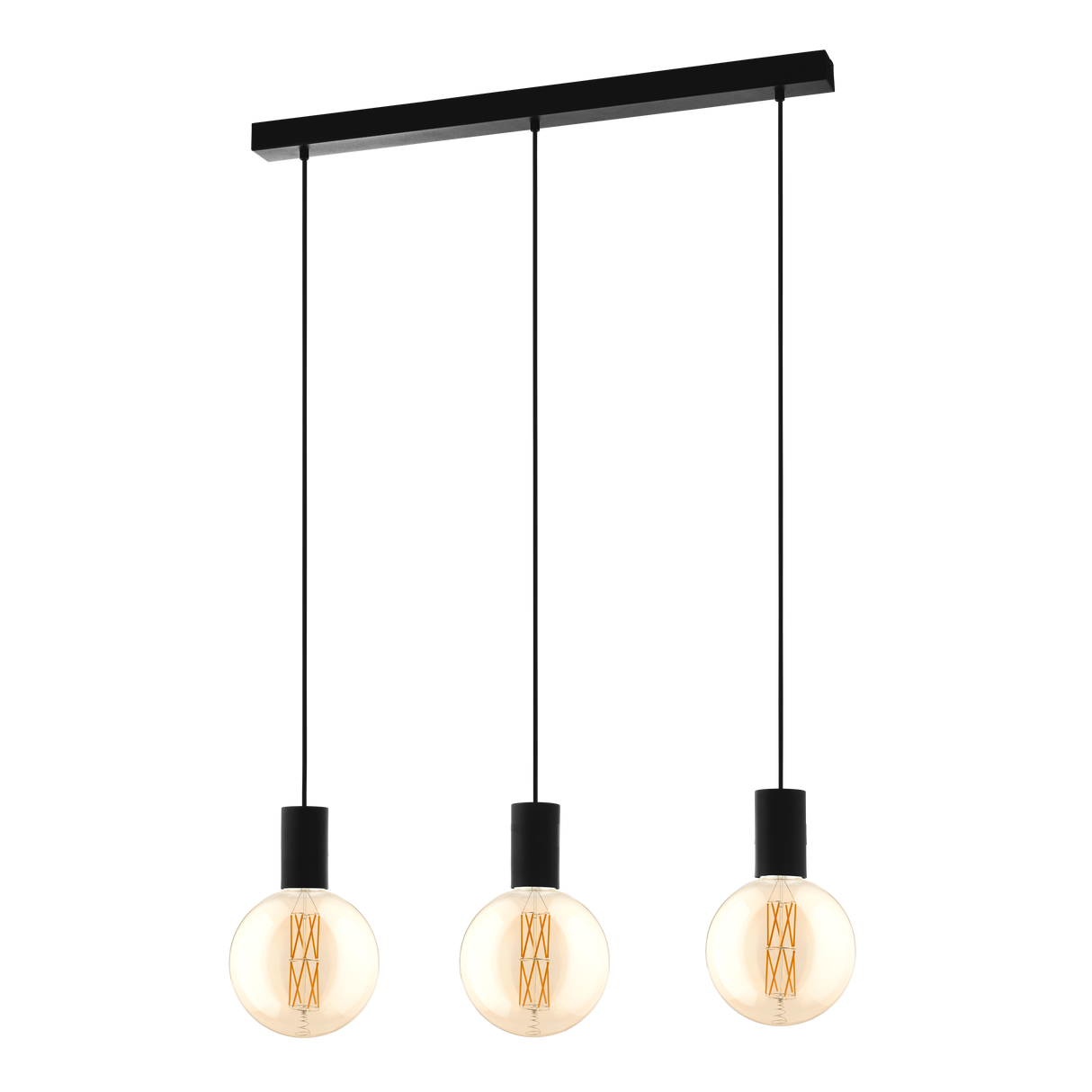 Eglo Lighting HL/3 E27 L-840 black 'POZUETA' Pendant Lamps from the POZUETA range. Part Number - 98662