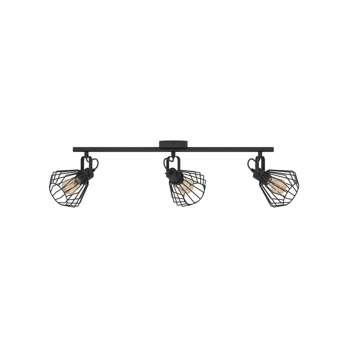 Eglo EU Tabillano Black Caged Shade 3-Light Ceiling Spotlight