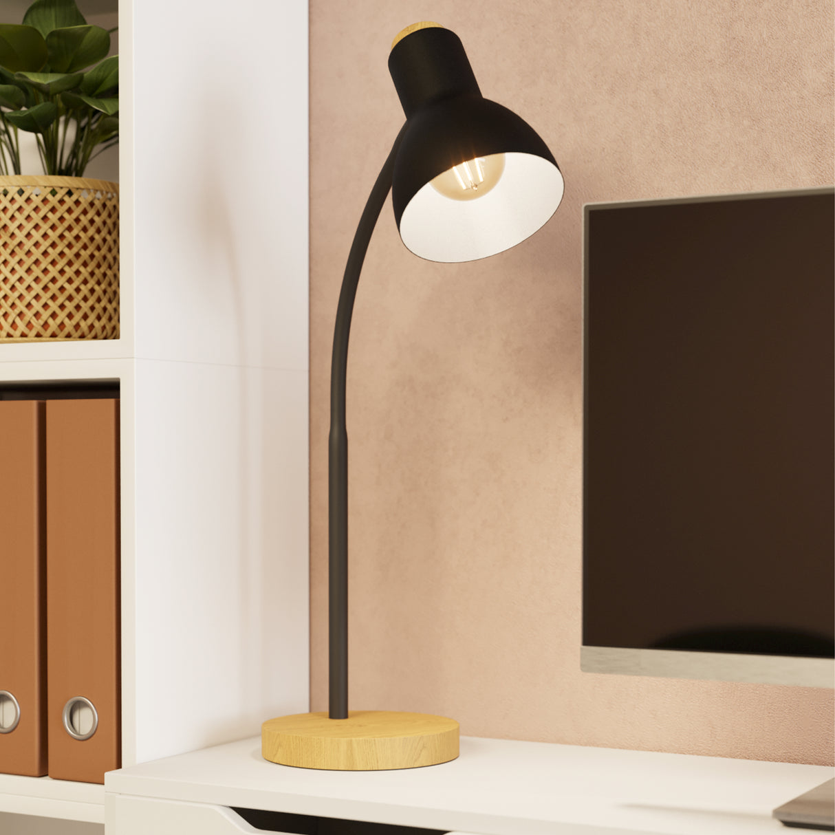 Eglo EU Veradal Classic Brown & Black Steel Table Lamp