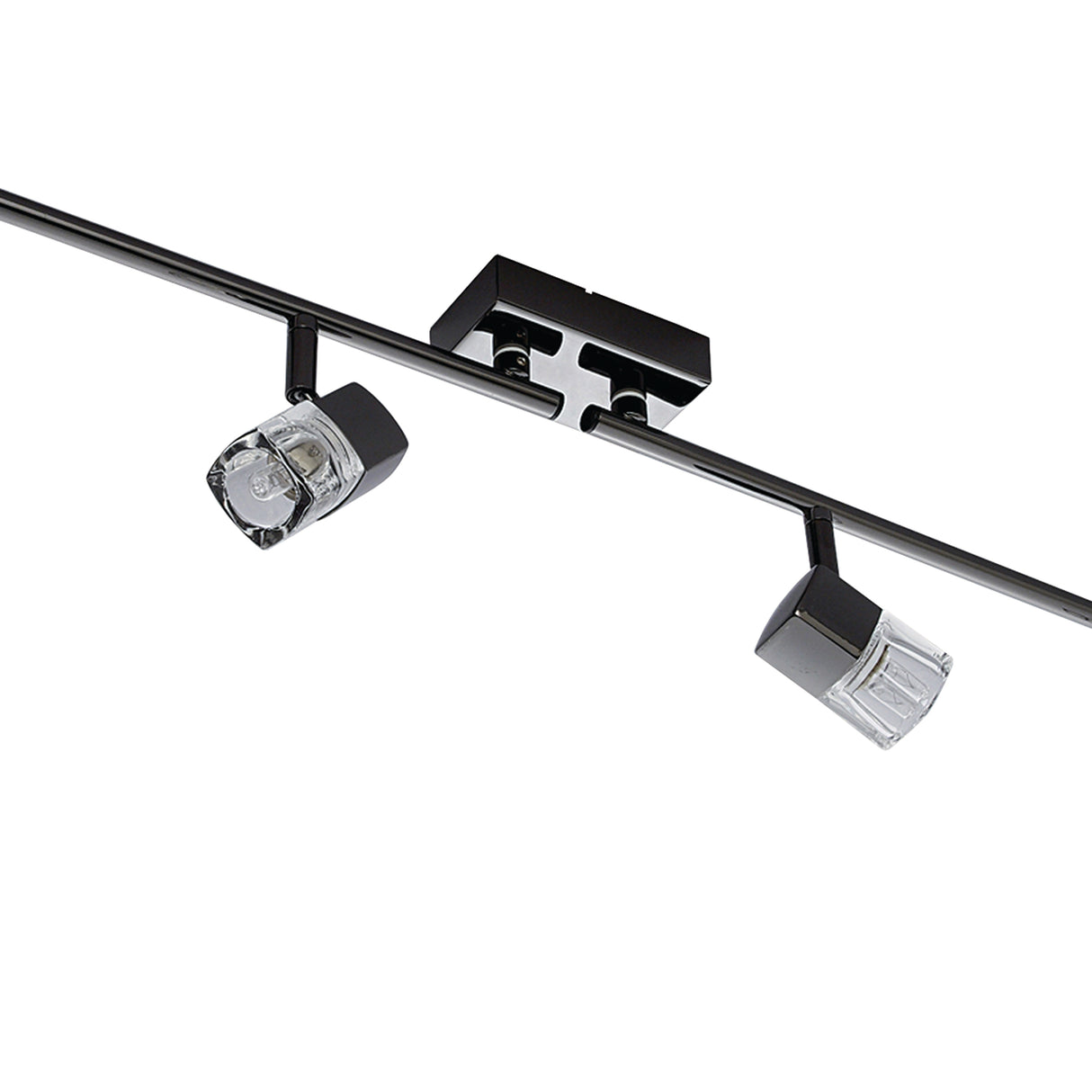 Searchlight Electric Blocs 4Lt Split Bar Spotlight - Chrome & Clear Glass 9884BC