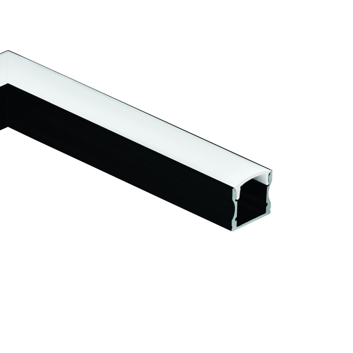 Eglo EU SURFACE PROFILE?2 Aluminium Profile – Anodised Black, 110?mm, Surface Mount LED Strip Accessory