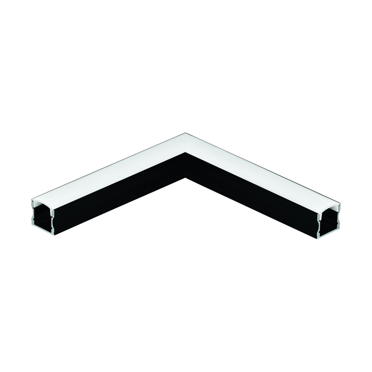 Eglo EU SURFACE PROFILE?2 Aluminium Profile – Anodised Black, 110?mm, Surface Mount LED Strip Accessory