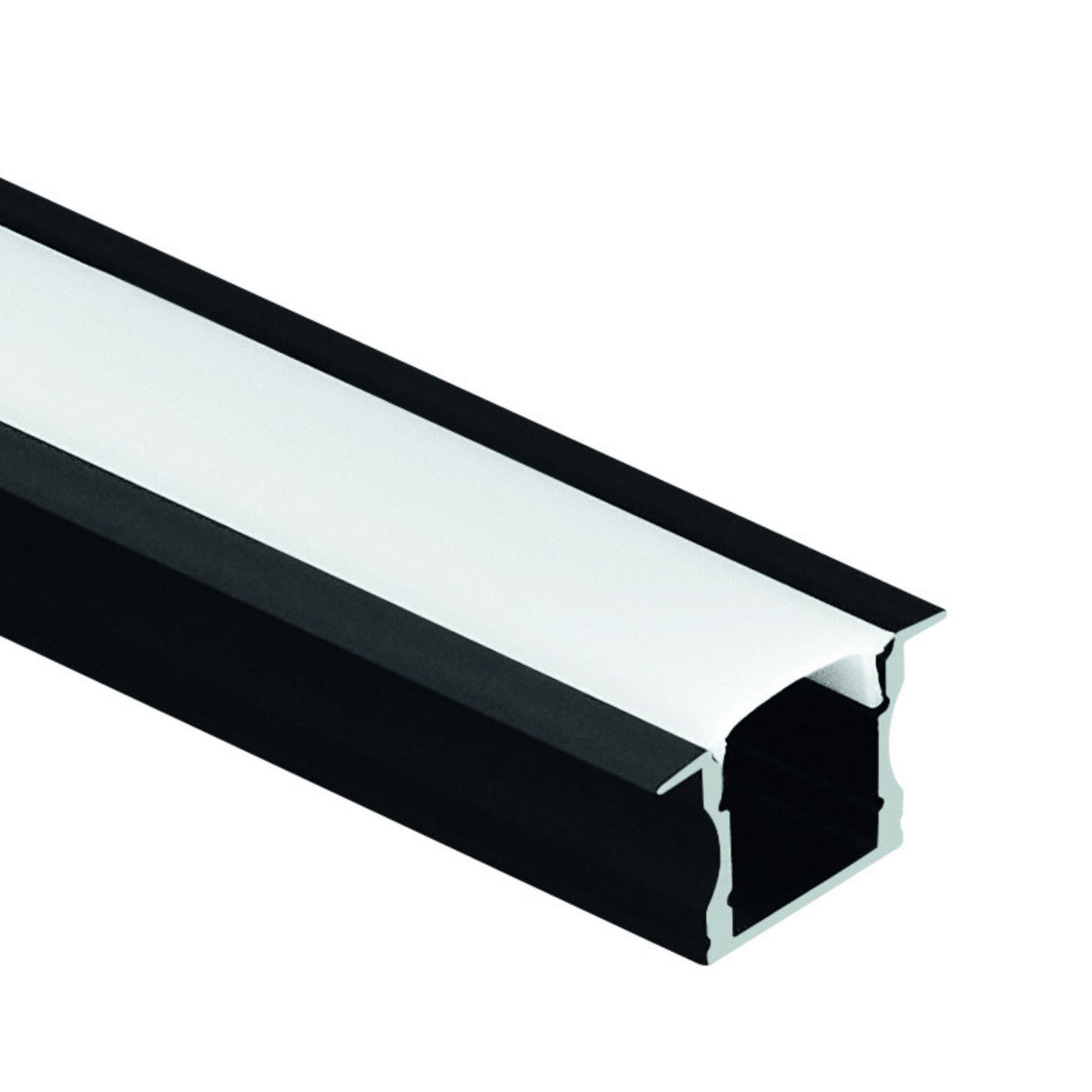 Eglo EU RECESSED PROFILE?2 Aluminium Profile – Anodised Black, 110?mm, Recessed Mount LED Strip Accessory