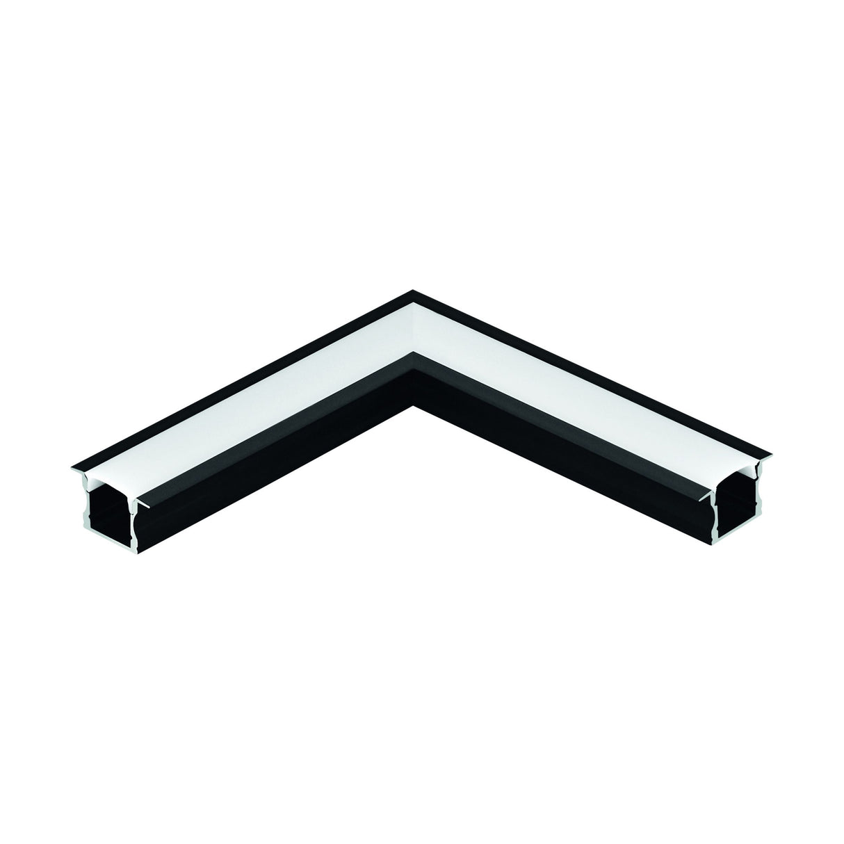 Eglo EU RECESSED PROFILE?2 Aluminium Profile – Anodised Black, 110?mm, Recessed Mount LED Strip Accessory