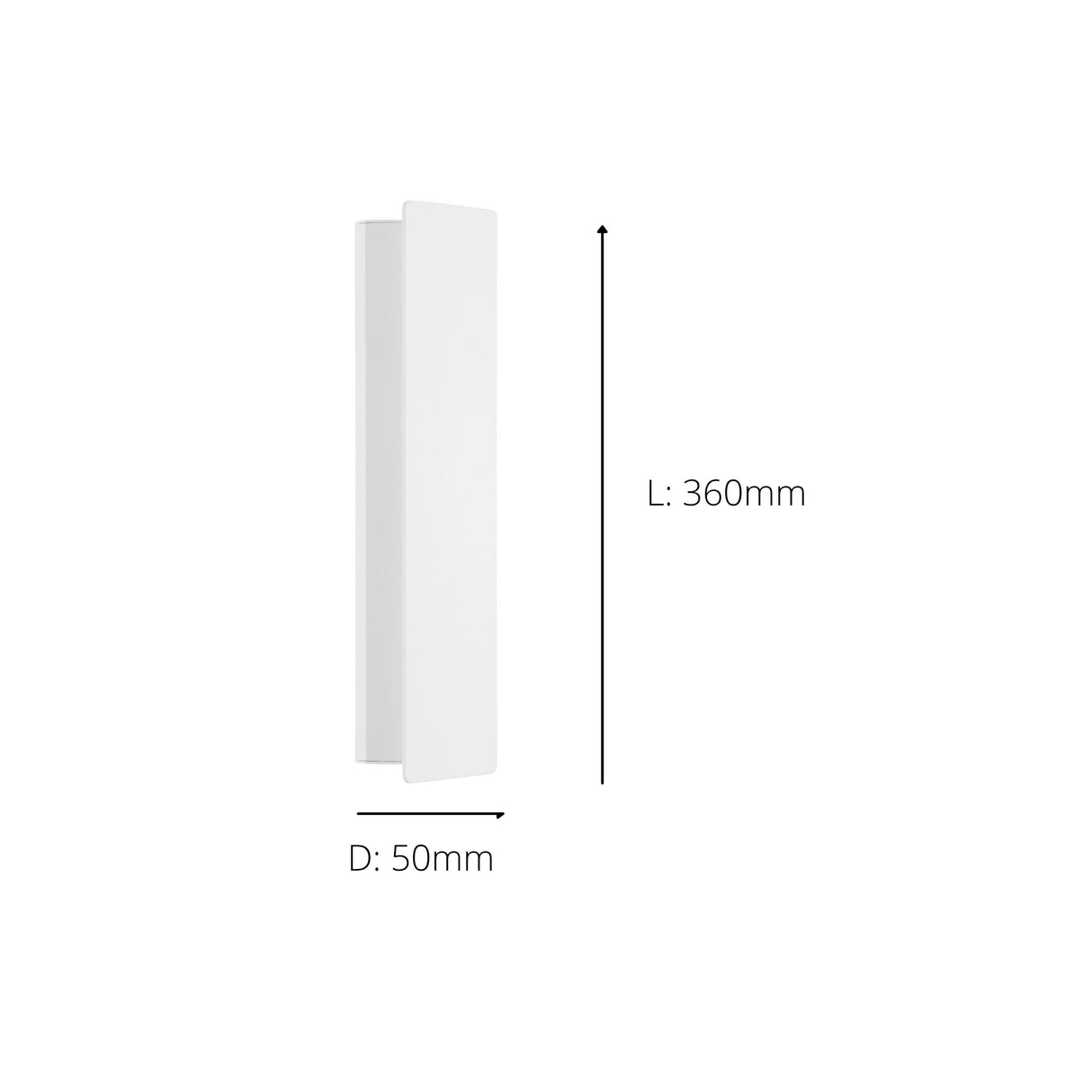 Eglo EU Zubialde Aluminium & Steel LED Wall Light, White