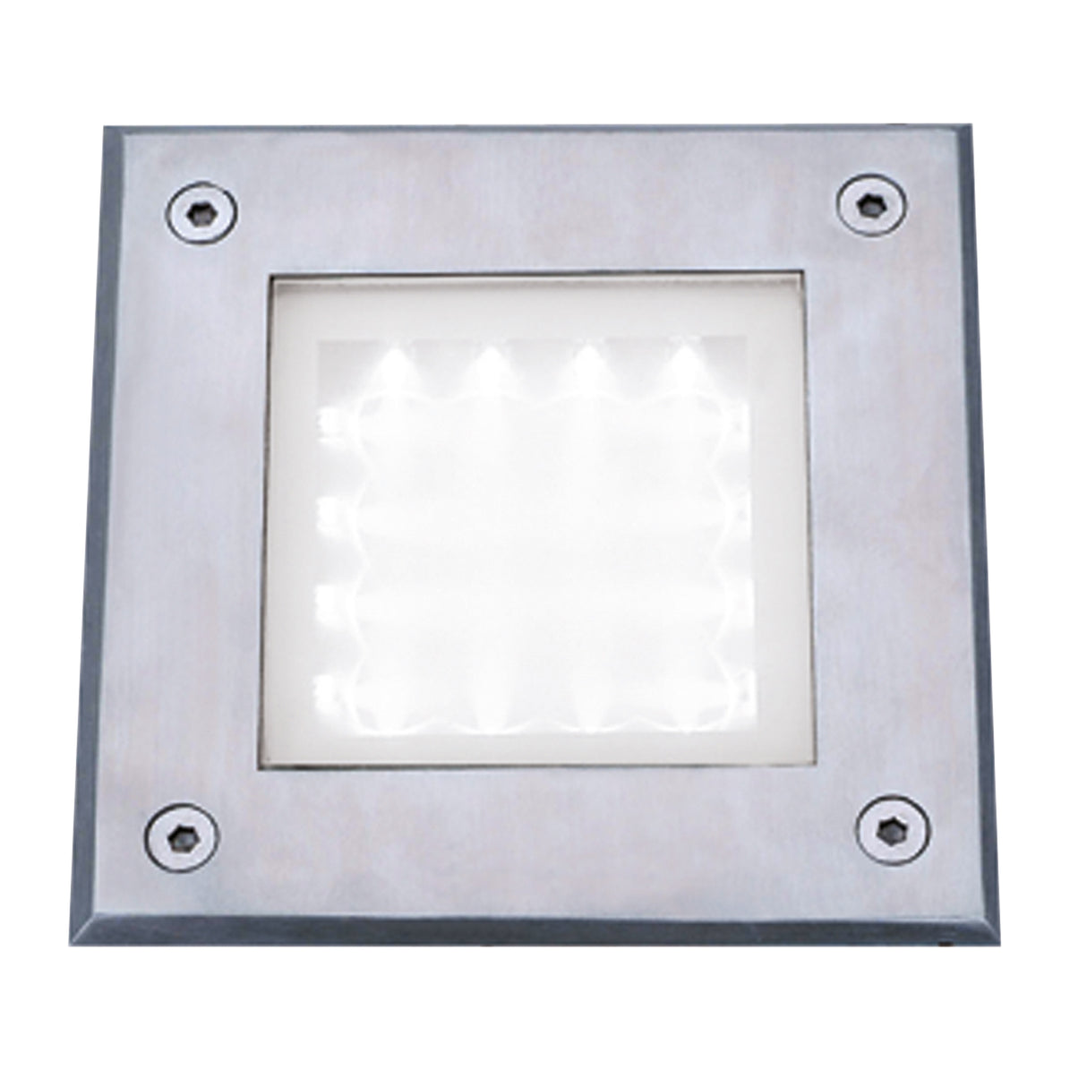 Walkover LED Recessed Square Walkover - Stainless Steel