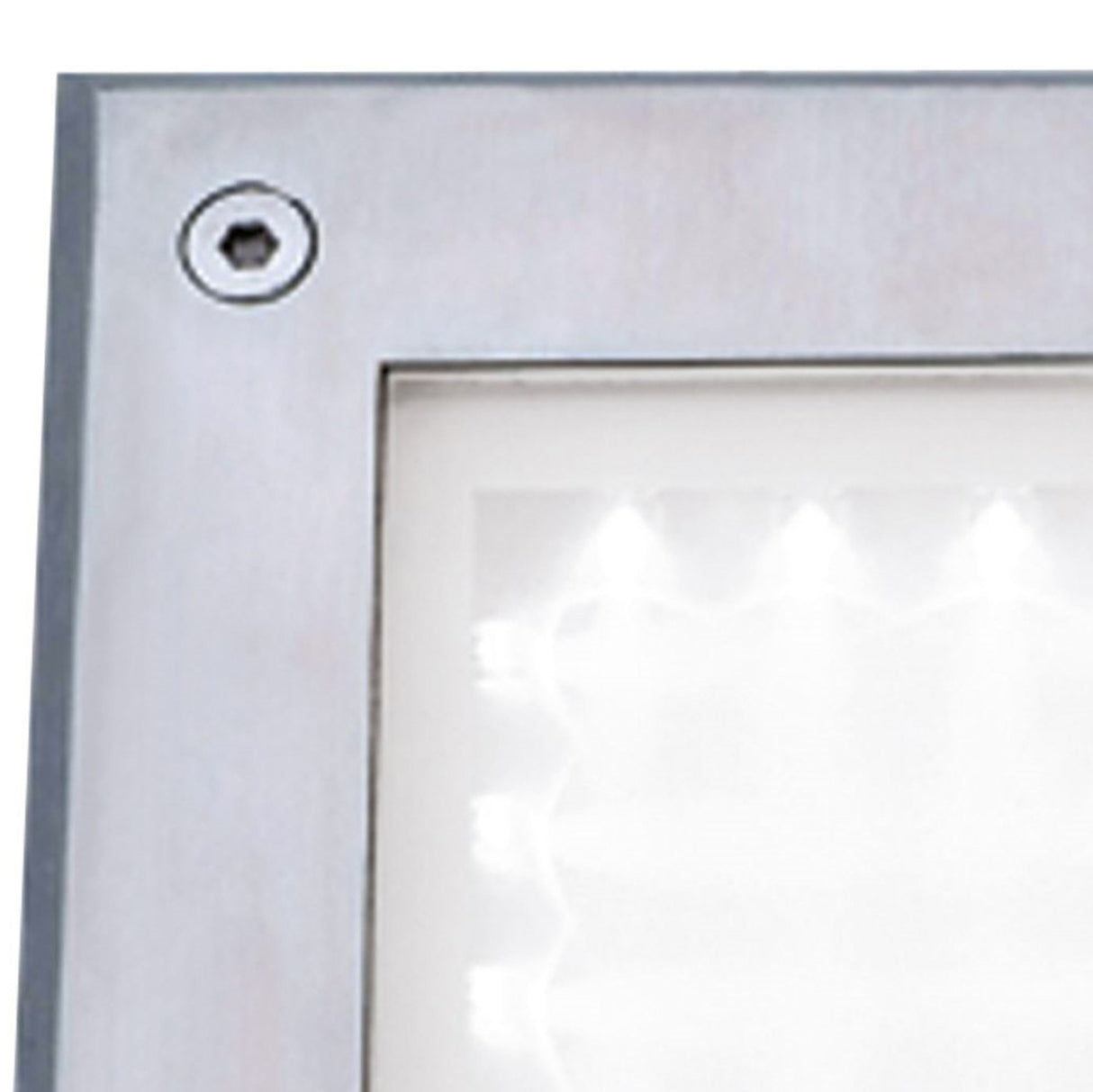 Searchlight Electric Walkover LED Recessed Square Walkover - Stainless Steel 9909WH