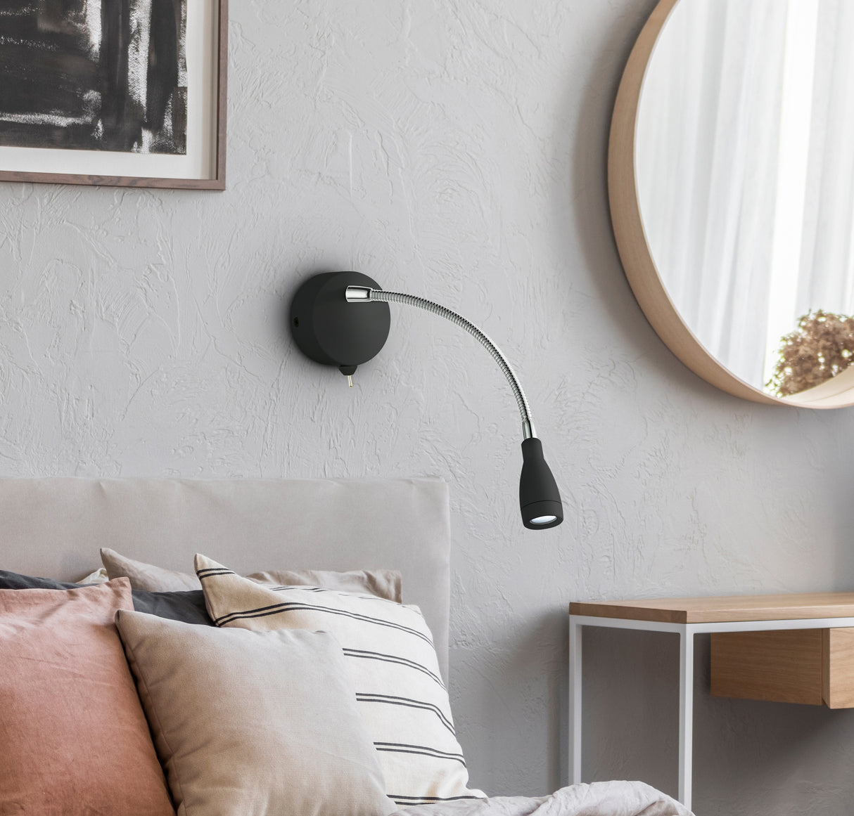 Searchlight Electric Flexy Wall Light - Matt Black Metal 9917BK