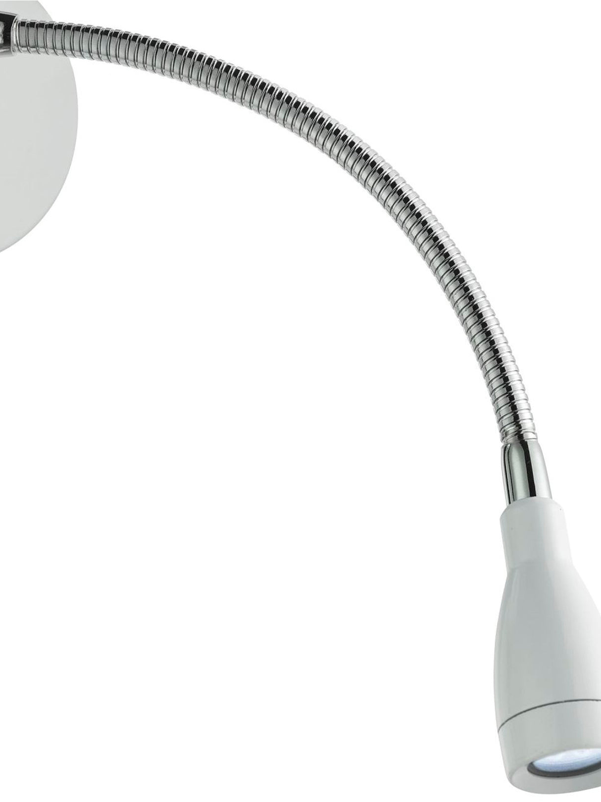 Searchlight Electric Flexy LED Adjustable Wall Light -Chrome & White Metal 9917WH