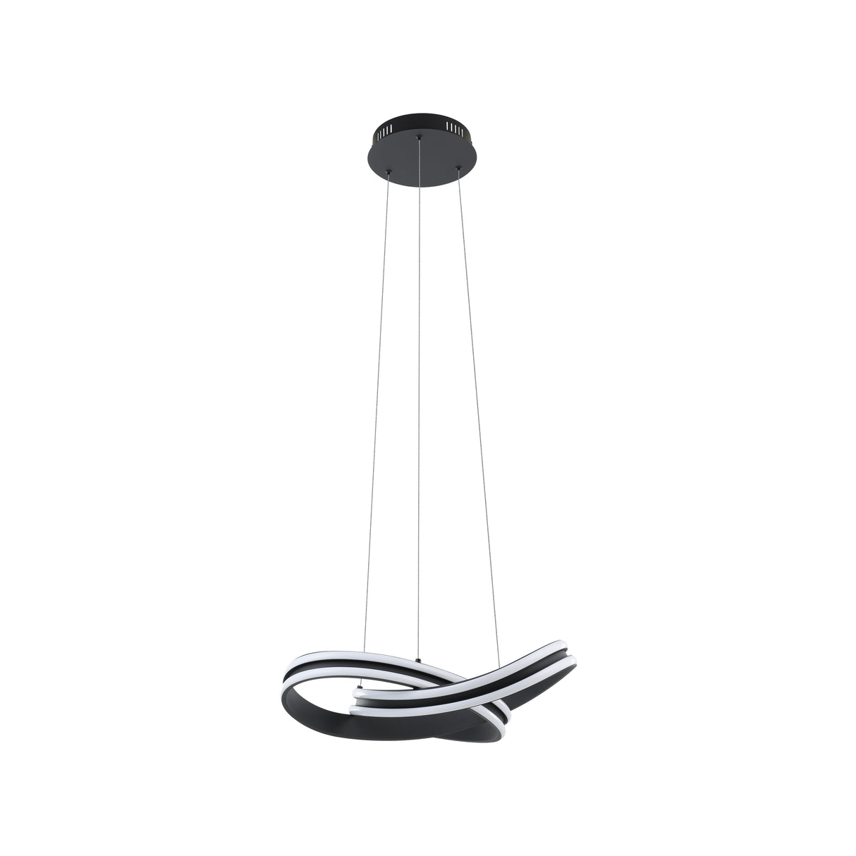 Eglo EU CORREDERA LED Pendant Light – Black Finish, Integrated LED, Warm White 3000K, 500mm Indoor Pendant Light
