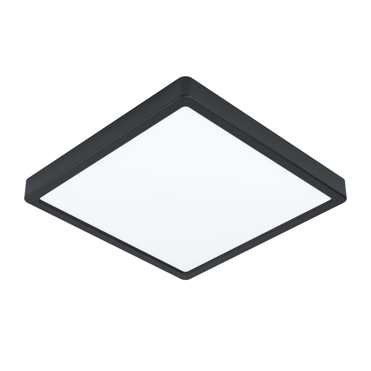 Eglo EU FUEVA?5 Surface?Mounted LED Ceiling Light – Black Steel, Square, Neutral White, Indoor Lighting