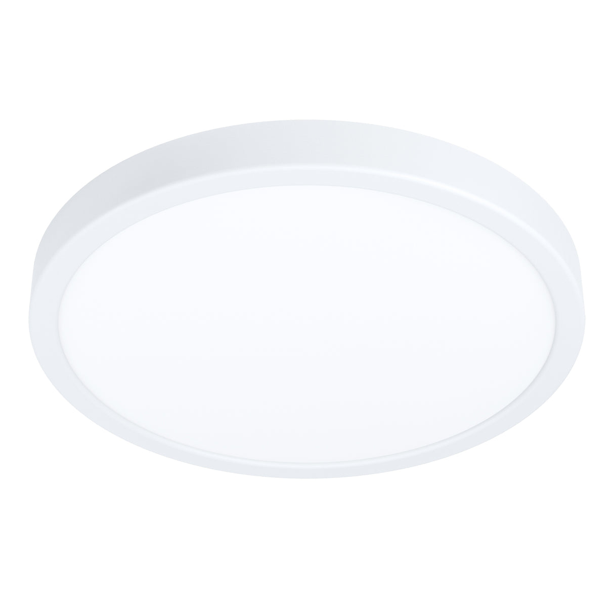 Eglo EU FUEVA?5 Surface?Mounted LED Ceiling Light – White Steel, Round, Dimmable Warm White, Indoor Lighting