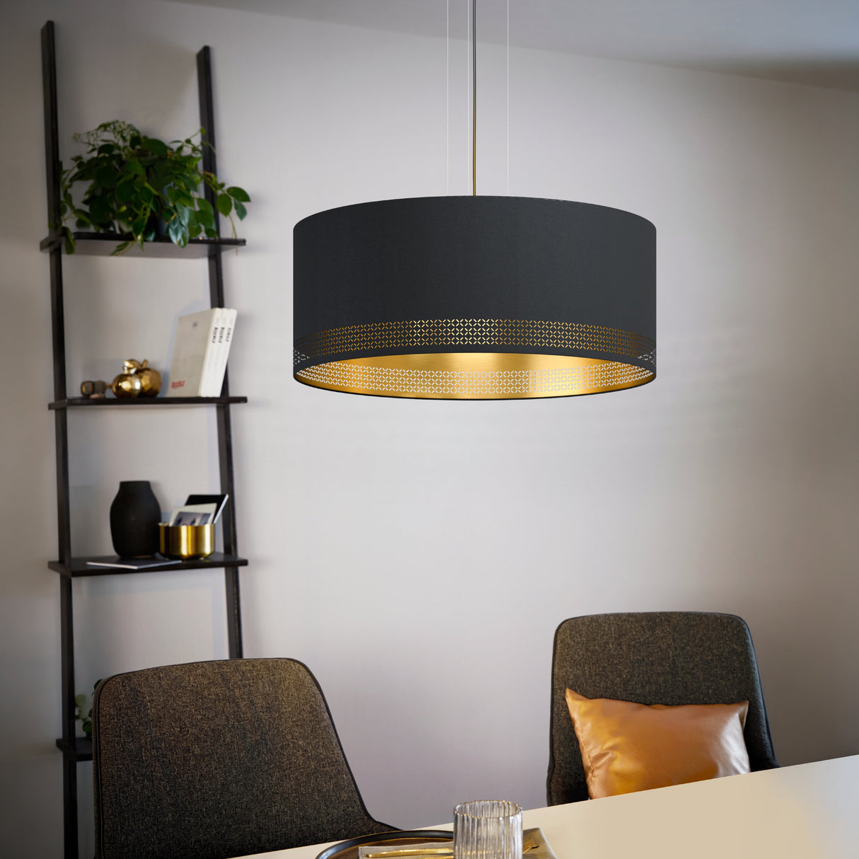 Eglo EU Esteperra Decorative Black/Gold Single Pendant