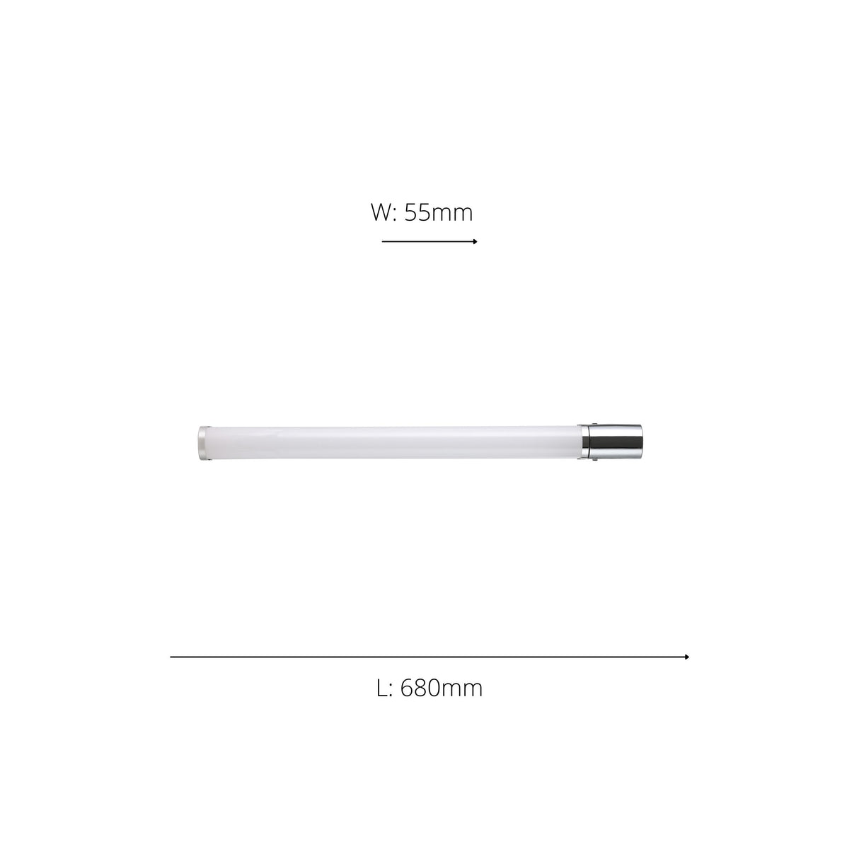 Eglo EU Tragacete 1 LED Chrome Aluminium Bathroom Mirror Light