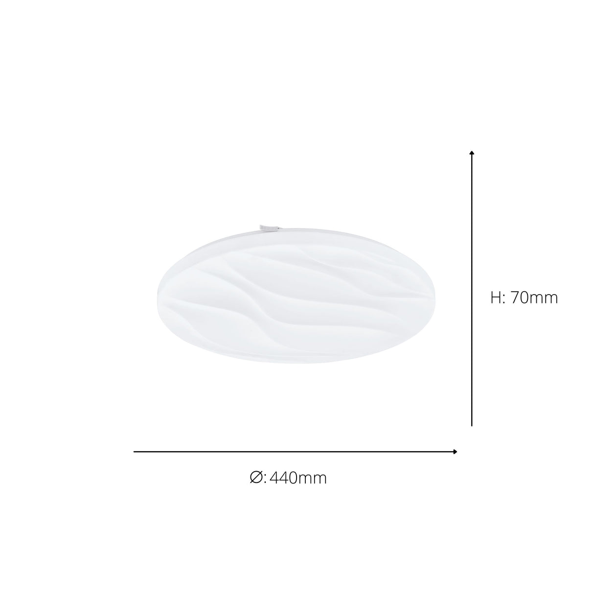Eglo EU Benariba White Steel & Plastic LED Ceiling Light, 44cm