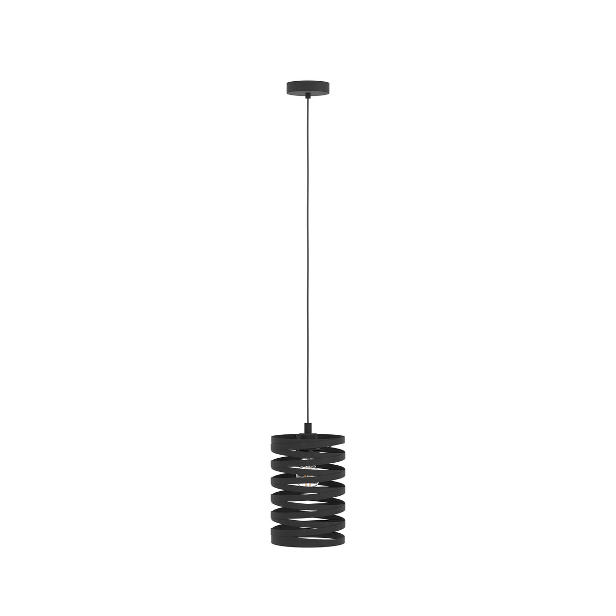 Eglo EU Cremella Black Steel Single Pendant