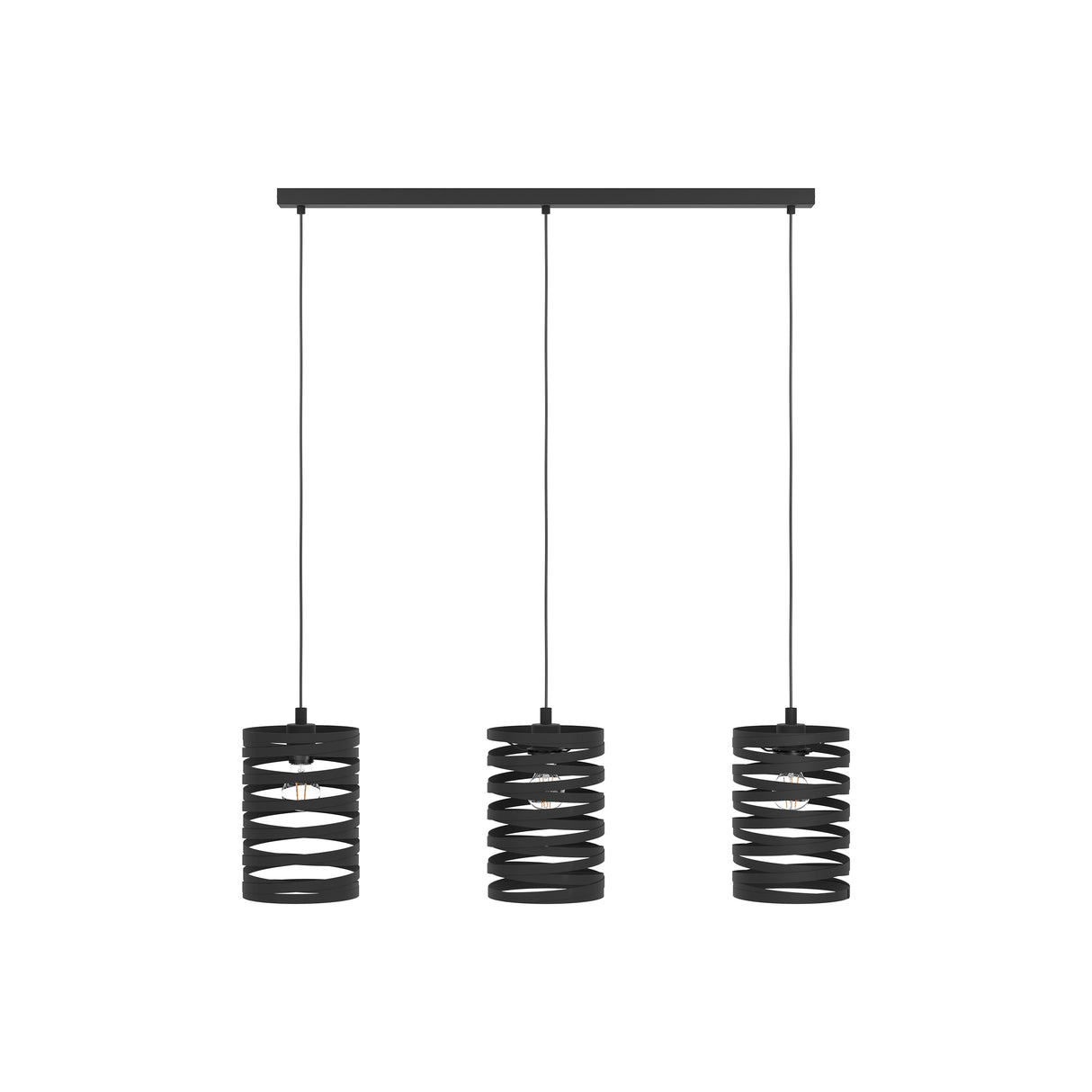 Eglo EU Cremella Black Steel Modern 3-Light Pendant