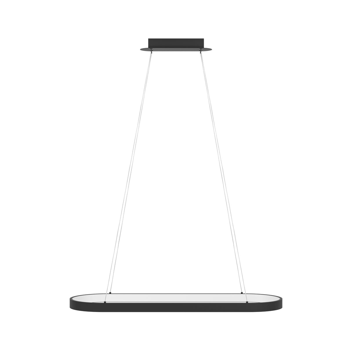 Eglo EU Codriales Modern Black LED Oval Pendant Light