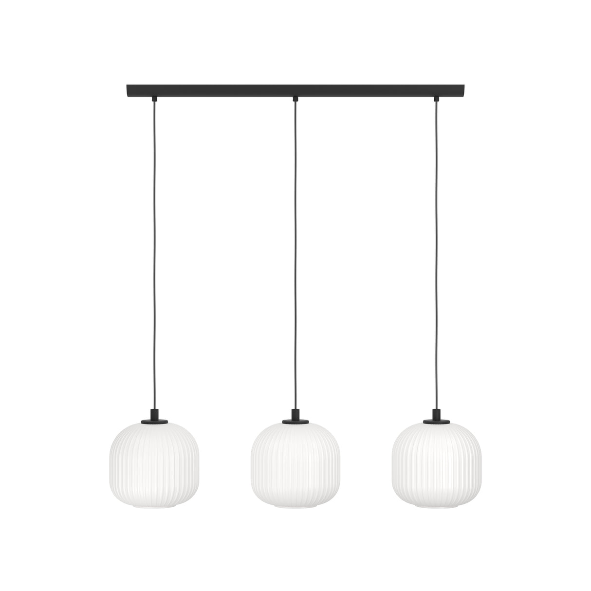 Eglo EU Mantunalle Steel Black & White Modern 3-Light Pendant