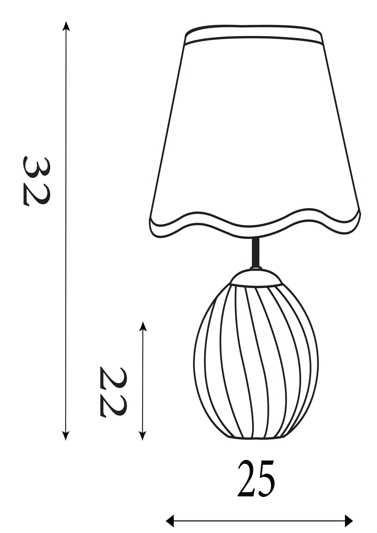 Searchlight Electric Celine 1Lt Table Lamp, Yellow Striped Glass 99410YL