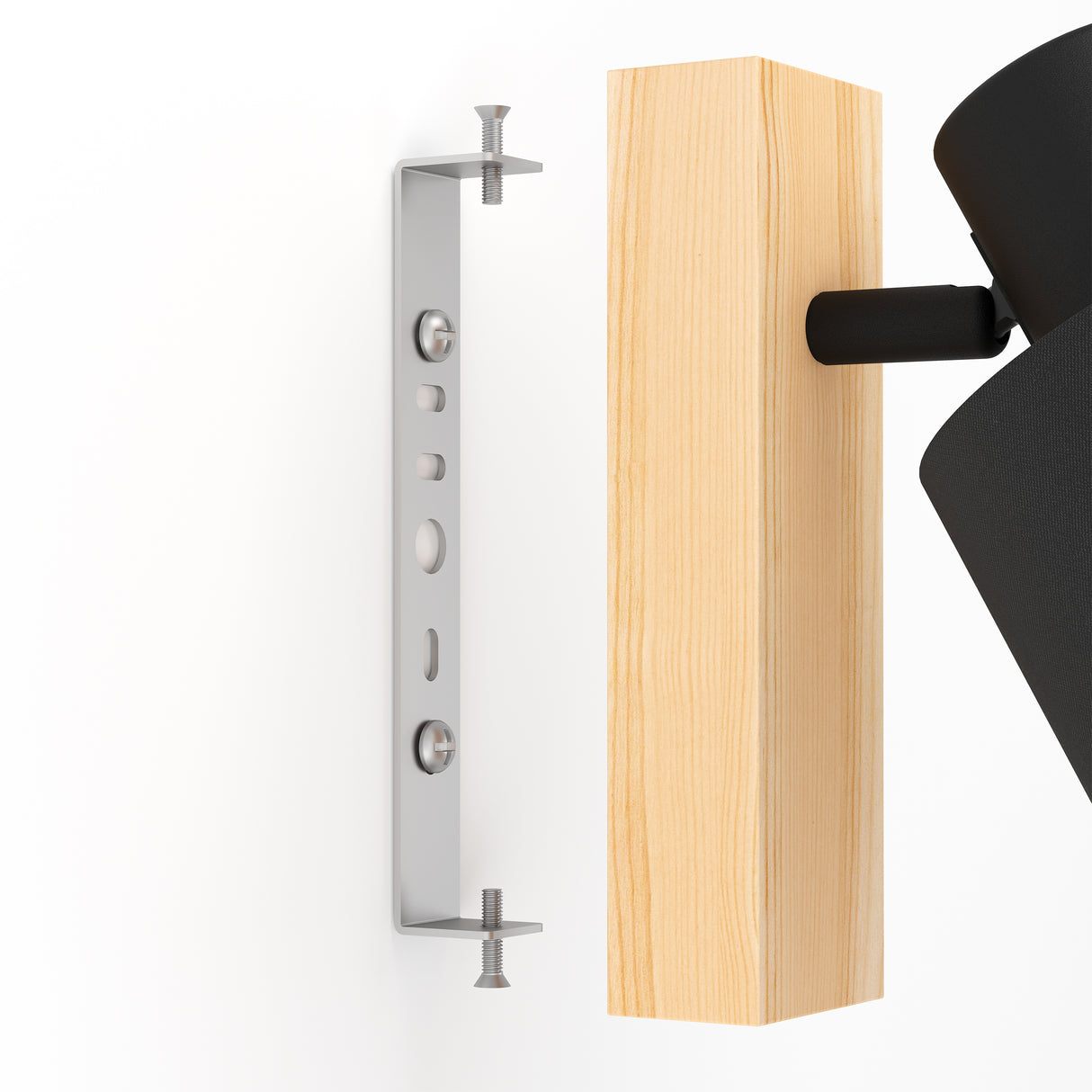 Eglo EU Batallas Steel & Wood Black Contemporary Wall Spotlight