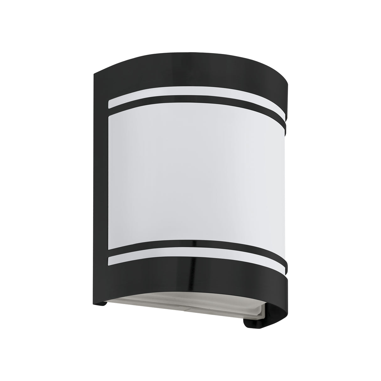 Eglo EU Cerno Exterior Curved Black Steel Wall Light