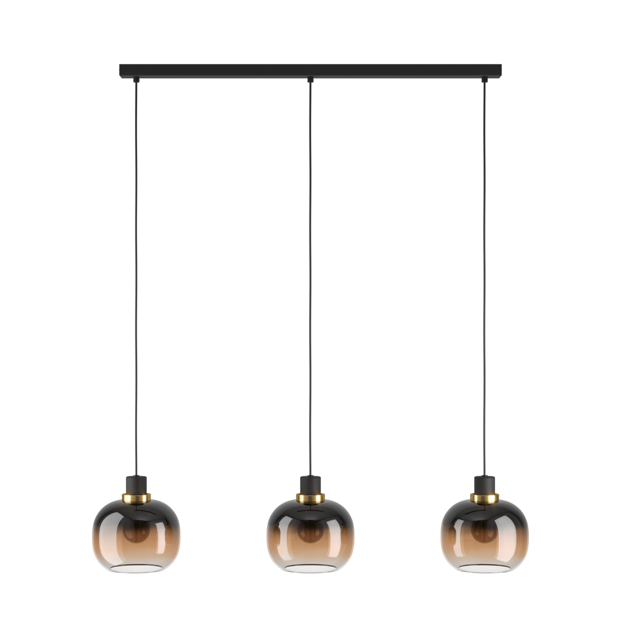 Eglo Lighting HL/3 black/brass-br. bl-brown-tr.'OILELL Pendant Lamps from the OILELLA range. Part Number - 99615