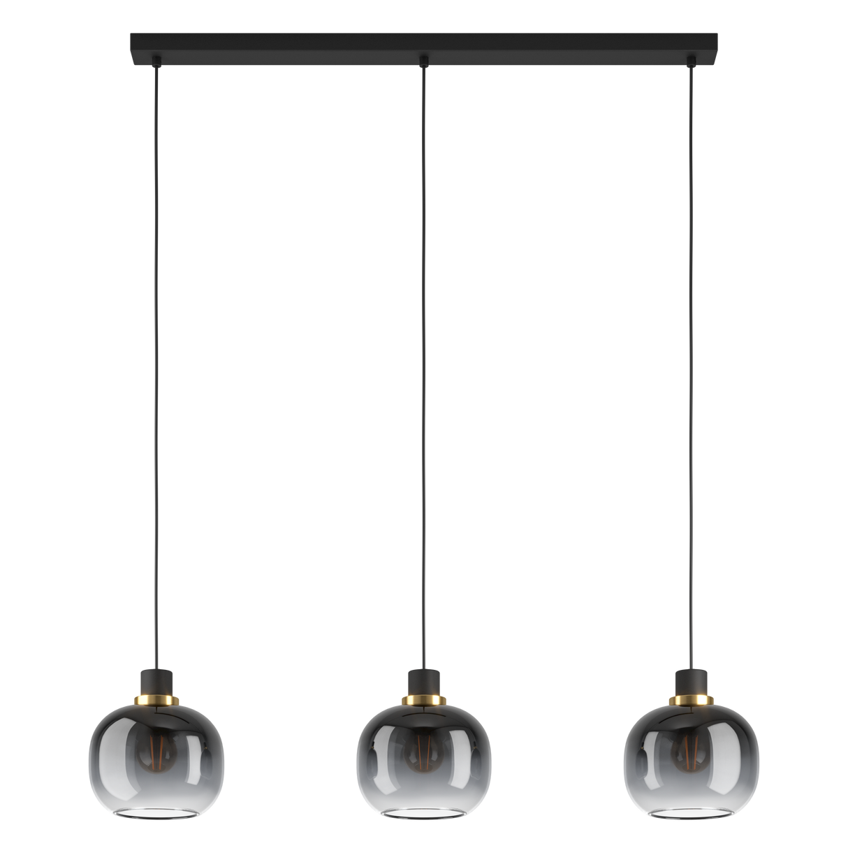 Eglo Lighting HL/3 black/brass-br. bl-grey-tr.'OILELLA Pendant Lamps from the OILELLA range. Part Number - 99617