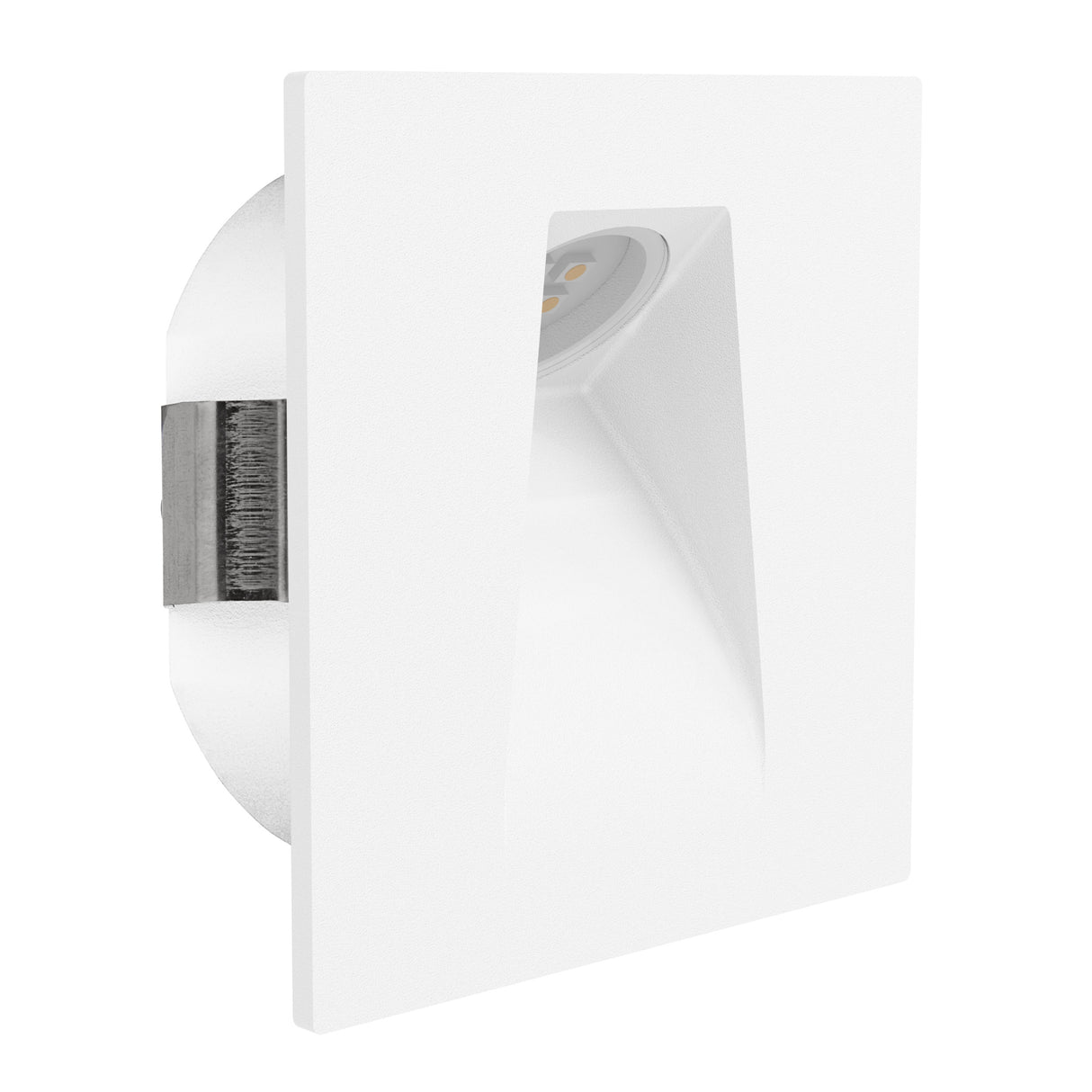 Eglo EU MECINOS Recessed LED Light – White, Square, Warm White, Compact Indoor Ceiling Downlight