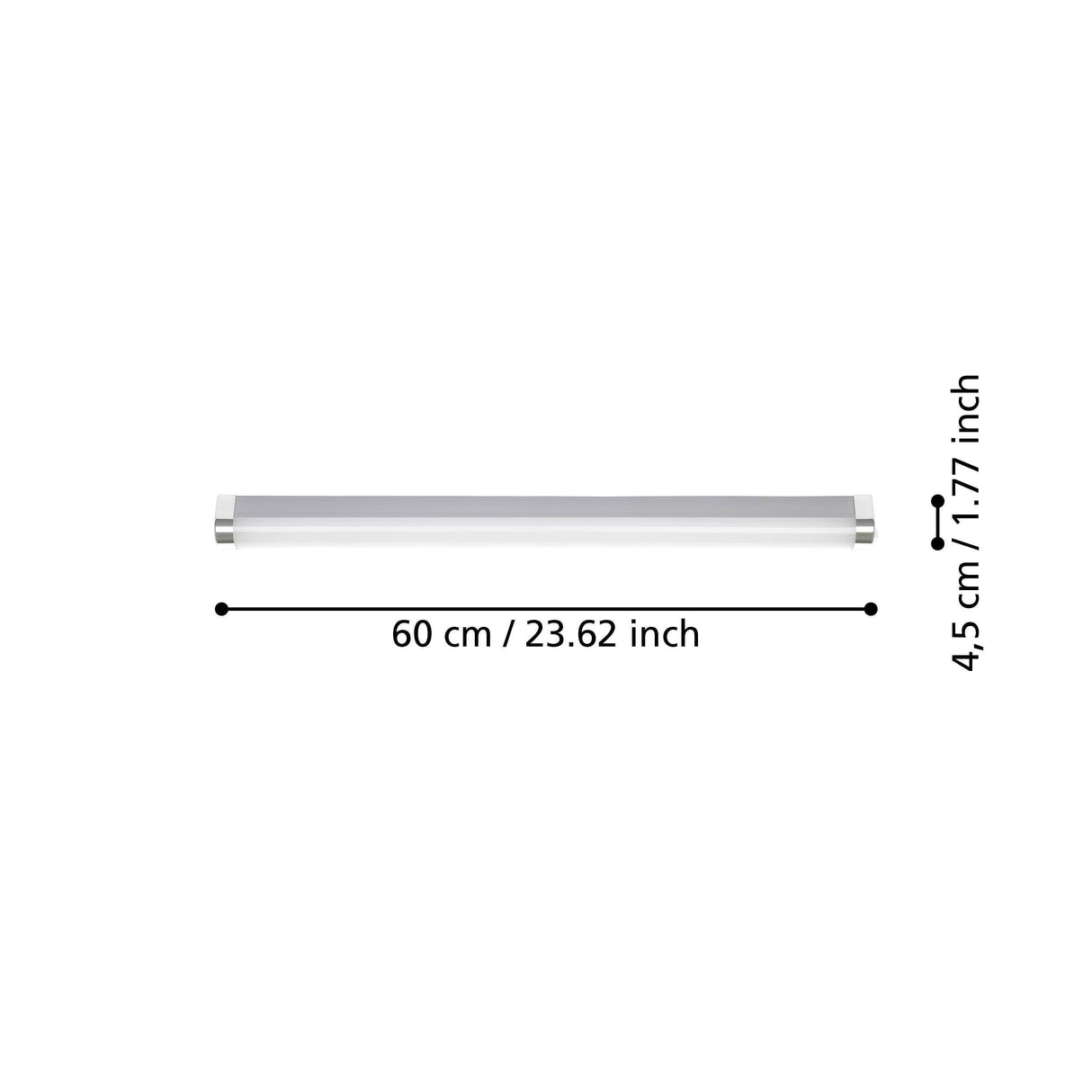 Eglo EU Tragacete 1 LED Chrome Plastic & Steel Bathroom Mirror Light