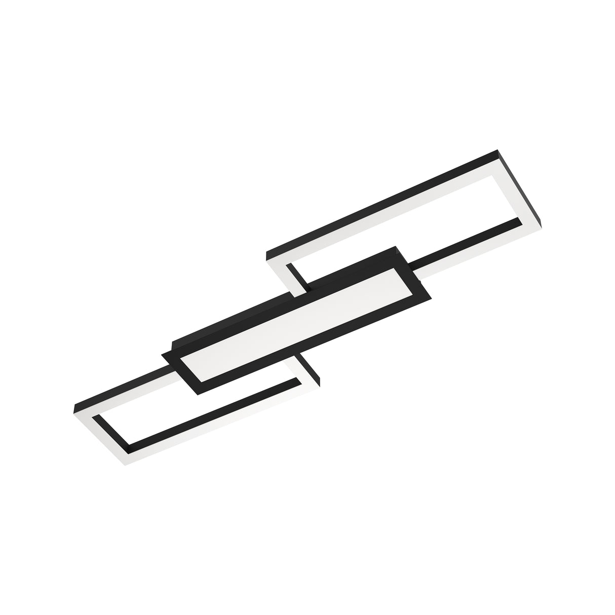 Eglo EU Monirote Black Steel & Aluminium White LED Modern Celing Light