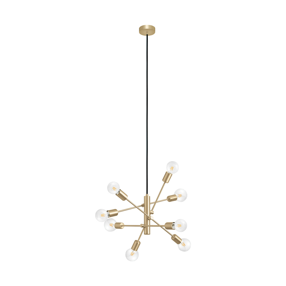 Eglo EU Gradoli 1 Brushed Brass Starburst Pendant Light