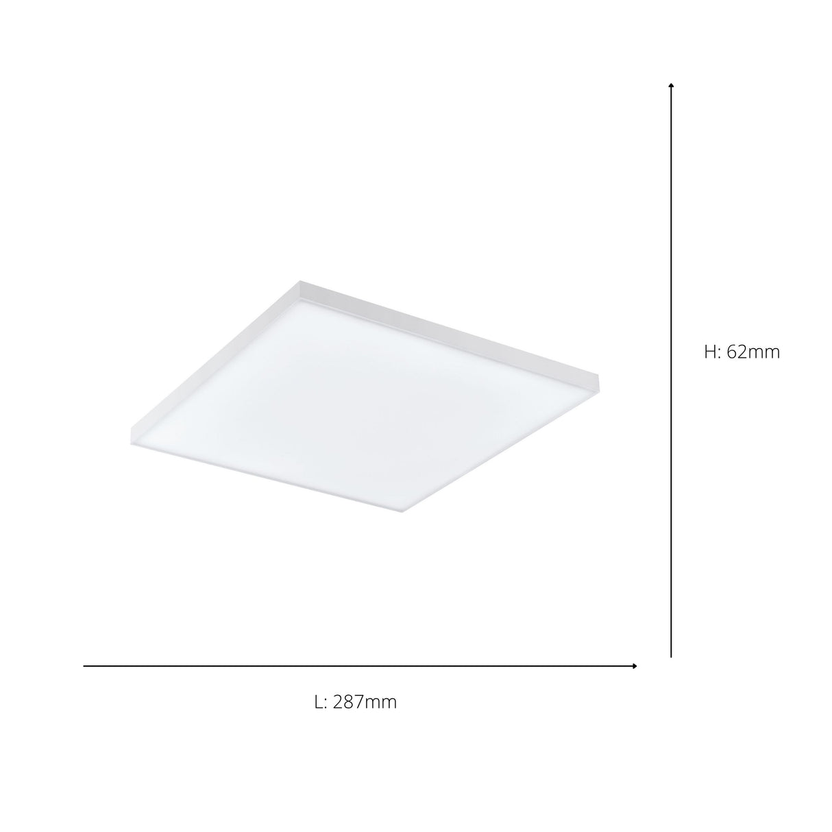 Eglo EU Turcona-CCT Steel & Aluminium White LED Ceiling Light, 28.7cm