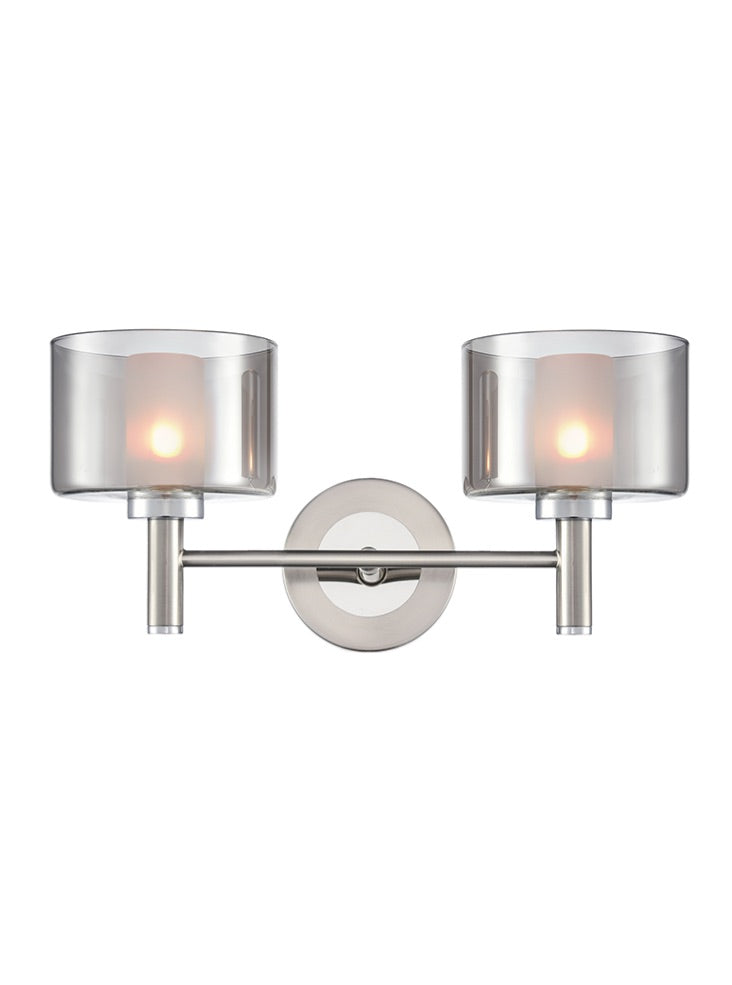 Franklite Argento 2lt Wall Light in Satin Nickel Argento part no - FL2509-2