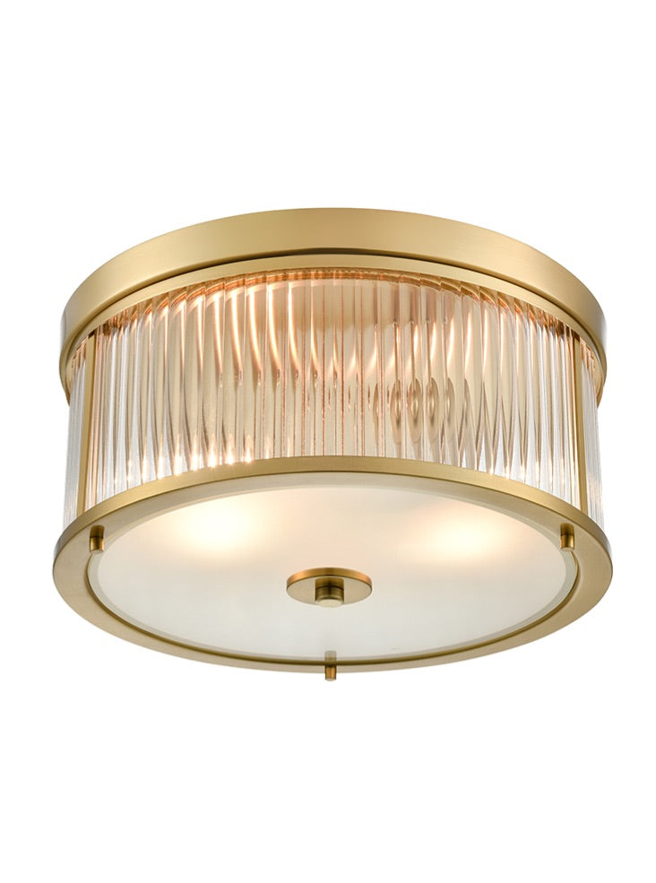 Franklite Bonham Aged Brass Flush Ceiling Fitting Bonham part no - CF5824