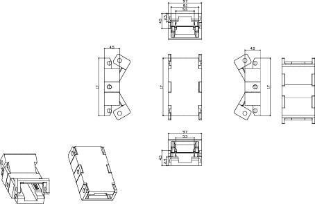 JCC Lighting JC121509 COB LED Strip 2-pin connector Strip to Strip Single colour for 8mm(5PK)
