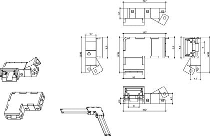 JCC Lighting JC121511 COB LED Strip Corner Connector strip to strip Single colour for 8mm(5PK)