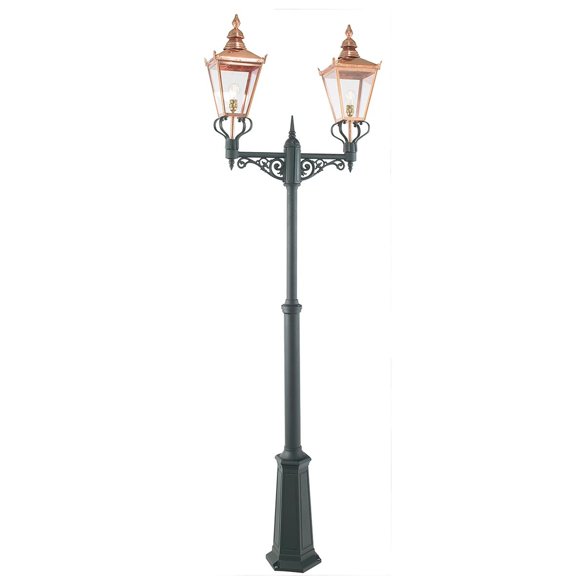 Norlys Chelsea Twin Head Lamp Post CS6-COPPER
