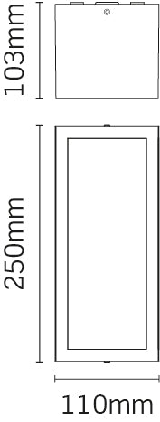 JCC Lighting JC17008 Decorative wall lantern 13.6W LED c/w frosted PC 3000K IP54 Anthracite